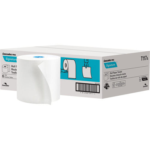 Papier essuie-tout textur&eacute; compostable &agrave; enrouler &agrave; la main PRO Signature, 1 pli, Standard, 1000' lo Par Equipment