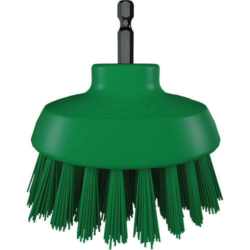 HyDrive Round Drill Brush, Extra Stiff Bristles, 3-1/10" Long, Green Par Equipment