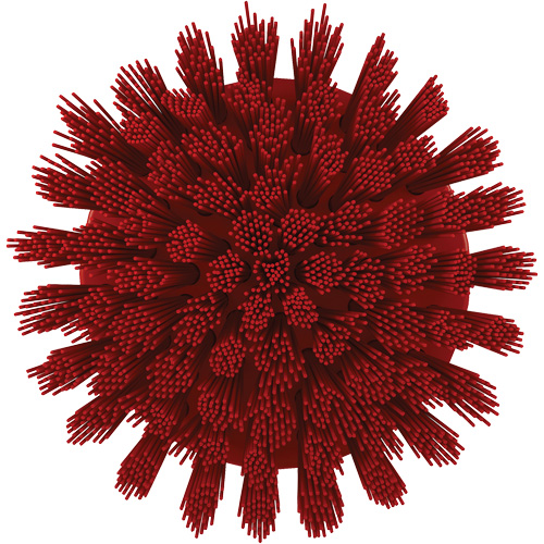 Brosse ronde HyDrive pour perceuse, Soies Tr&egrave;s ferme, Longueur de 3-1/10", Rouge Par Equipment