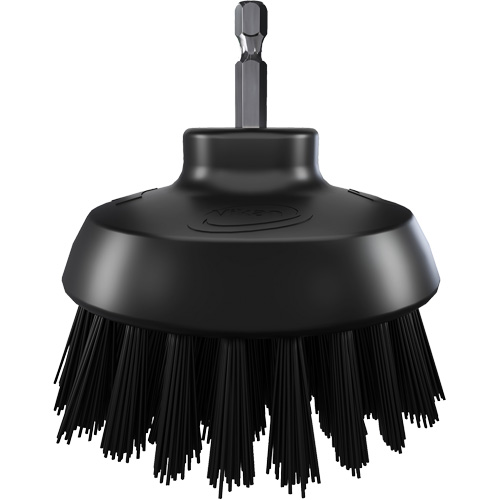Brosse ronde HyDrive pour perceuse, Soies Tr&egrave;s ferme, Longueur de 3-1/10", Noir Par Equipment