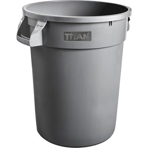 Grey Titan Garbage Container, Plastic, 20 US gal. Par Equipment