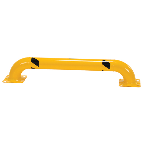 Garde-corps &agrave; profil bas pour rayonnages, 4' la x 0,75' h, Jaune Par Equipment