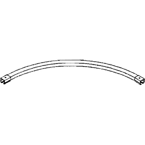 90° Curved Curtain Partition Track with Splicers, 3' L Par Equipment