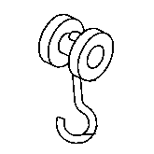 Rouleau simple en nylon pour rail de roulement de murs-rideaux Par Equipment