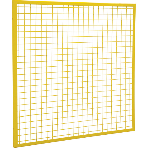 Composantes pour partitions & cloisons grillag&eacute;es - Panneaux, 4' h x 4' la, Jaune Par Equipment