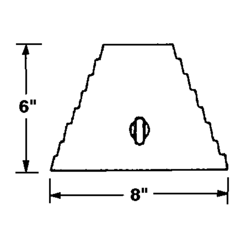 Wheel Chock, 9" x 8" x 6", Black Par Equipment