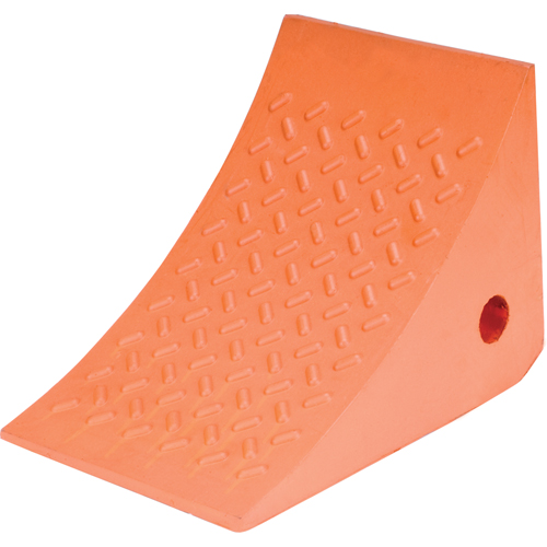 Wheel Chocks, Urethane, Orange, 8" W x 11" D x 8" H Par Equipment