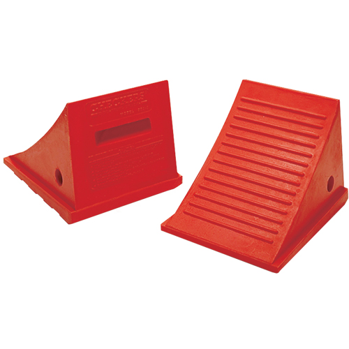 General Purpose Wheel Chocks, Polyurethane, Orange, 9" W x 11-1/2" D x 8-1/2" H Par Equipment