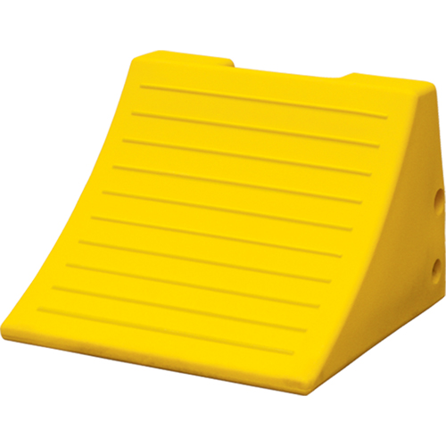 Heavy-Duty Wheel Chocks, Polyurethane, Safety Yellow, 15-1/10" W x 15" D x 11" H Par Equipment