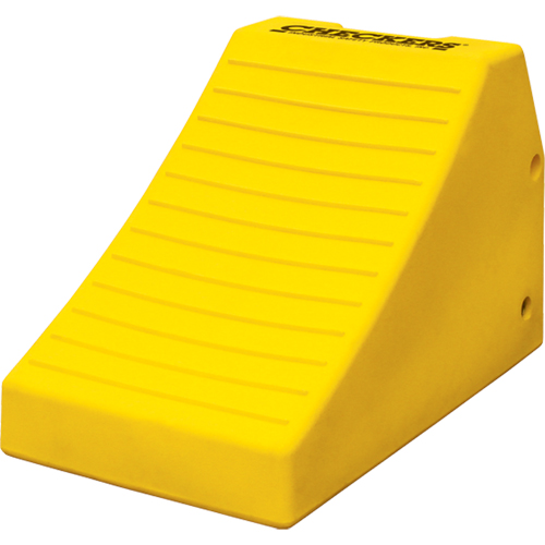 Heavy-Duty Wheel Chocks, Polyurethane, Safety Yellow, 14-1/2" W x 24-3/5" D x 16" H Par Equipment