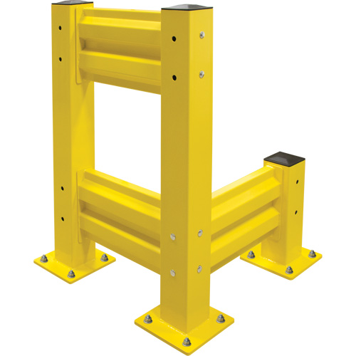 Barri&egrave;re de s&eacute;curit&eacute; de qualit&eacute; industrielle, Acier, 19" lo x 12" h, Jaune s&eacute;curit&eacute; OSHA Par Equipment