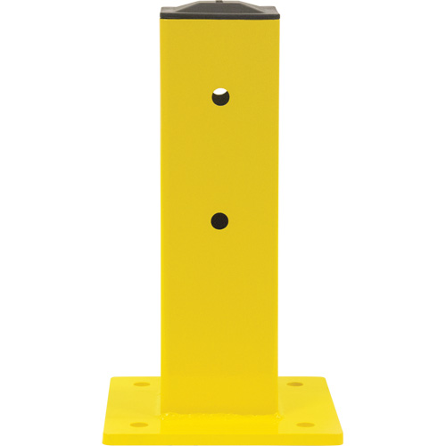 Poteau pour barri&egrave;re de s&eacute;curit&eacute;, Acier, 5" lo x 17" h, Jaune s&eacute;curit&eacute; OSHA Par Equipment