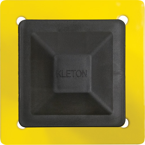 Poteau pour barri&egrave;re de s&eacute;curit&eacute;, Acier, 5" lo x 17" h, Jaune s&eacute;curit&eacute; OSHA Par Equipment