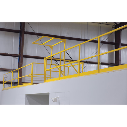 Barri&egrave;re de s&eacute;curit&eacute; pour mezzanine, 68-1/2" lo x 42" ha, 80-1/16" &eacute;lev&eacute;e, Jaune Par Equipment