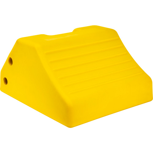 Heavy-Duty Wheel Chocks, Urethane, Yellow, 15-1/2" W x 17-7/10" D x 10" H Par Equipment