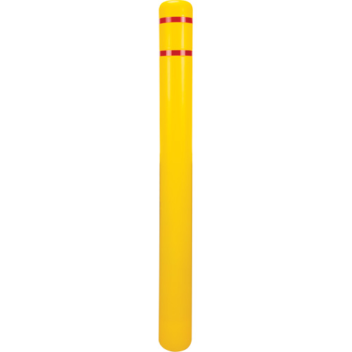 Polyethylene Bollard Cover, 4-1/2" Dia. x 52" L, Red/Yellow Par Equipment