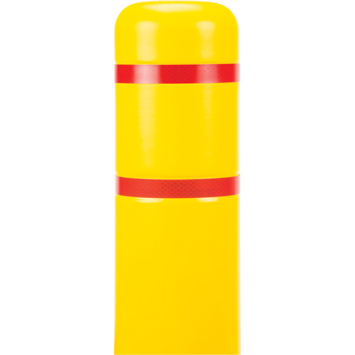 Polyethylene Bollard Cover, 4-1/2" Dia. x 52" L, Red/Yellow Par Equipment