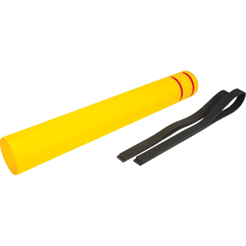 Capuchon en poly&eacute;thyl&egrave;ne pour borne de protection, 6-5/8" dia. x 52" l, Rouge/Jaune Par Equipment
