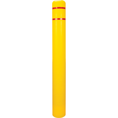 Capuchon en poly&eacute;thyl&egrave;ne pour borne de protection, 6-5/8" dia. x 60" l, Rouge/Jaune Par Equipment
