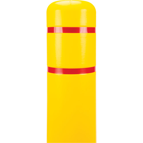 Capuchon en poly&eacute;thyl&egrave;ne pour borne de protection, 6-5/8" dia. x 60" l, Rouge/Jaune Par Equipment