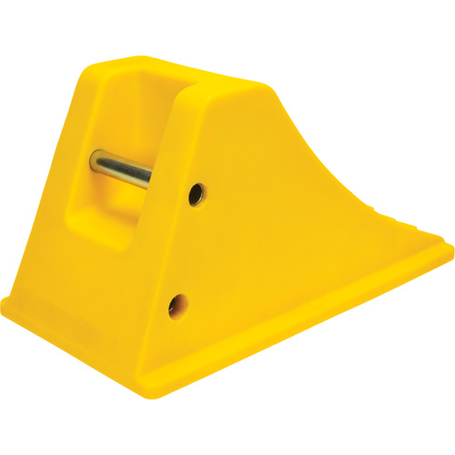 Wheel Chocks with Aluminum Tread, Polyurethane, Safety Yellow, 11-1/4" W x 21" D x 12-1/4" H Par Equipment