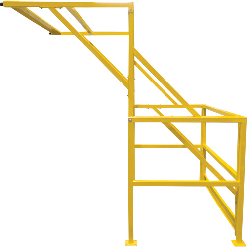 Mezzanine Safety Gate, 70" L x 77" H, 78" Raised, Yellow Par Equipment