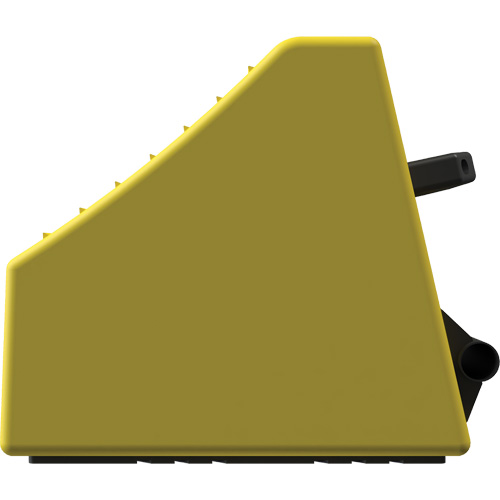 Cale de roue ultra-robuste pour l'exploitation mini&egrave;re Checkers Safety, PEHD, Jaune, 14-1/2" la x 17-1/2" p x 16" h Par Equipment