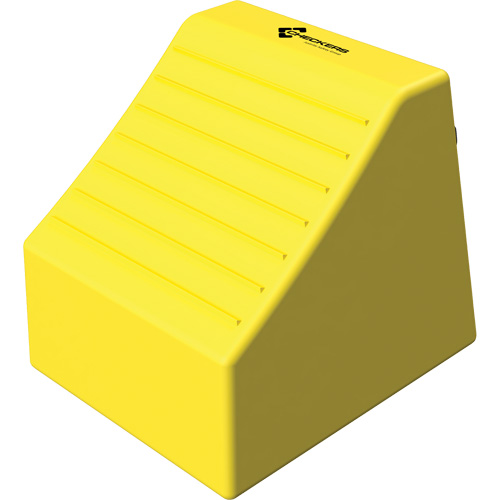 Cale de roue ultra-robuste pour l'exploitation mini&egrave;re Checkers Safety sans support, PEHD, Jaune, 14-1/2" la x 17-1/2" p x 16" h Par Equipment