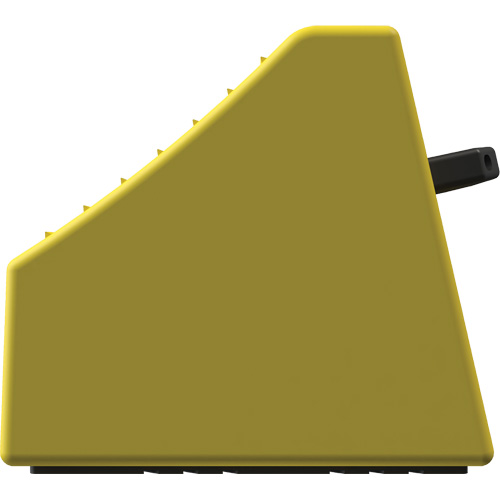 Cale de roue ultra-robuste pour l'exploitation mini&egrave;re Checkers Safety sans support, PEHD, Jaune, 14-1/2" la x 17-1/2" p x 16" h Par Equipment