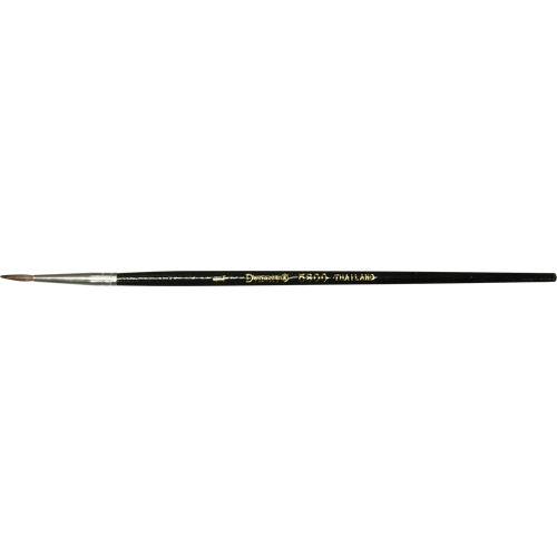 Black Pointed Bristle Artist Brush, 4.7 mm Brush Width, Camel Hair, Wood Handle Par Equipment