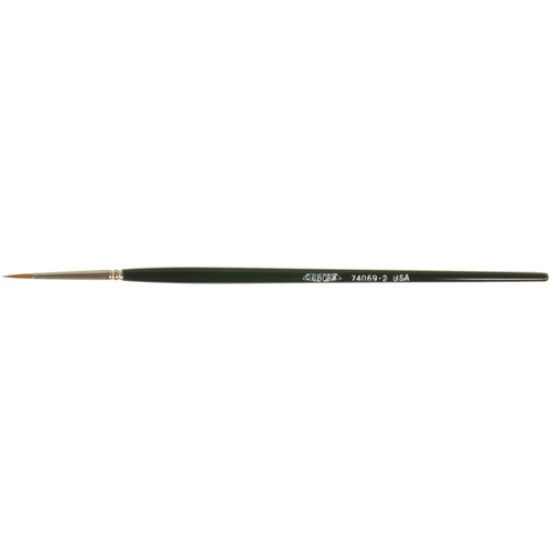 Artist Paint Brush, 3/32" Brush Width, Red Sable, Wood Handle Par Equipment