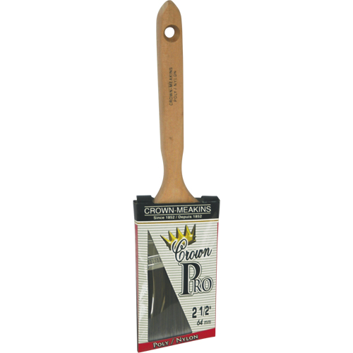Pinceau angulaire Pro, Poly/nylon, Manche Bois, Largeur de 2-1/2" Par Equipment