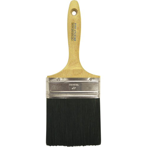 Pinceau &agrave; soies droites, Soies, Manche Bois, Largeur de 4" Par Equipment