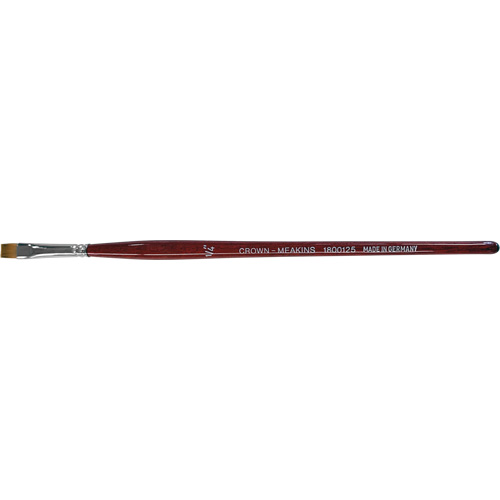 Flat Artist Brush, 1/4" Brush Width, Synthetic, Wood Handle Par Equipment