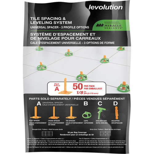Cales d'espacement universelles Miracle Sealants Levolution Par Equipment