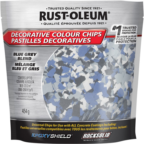 Decorative Colour Chips, 474 g, Bag, Blue Grey Blend Par Equipment