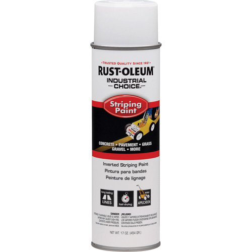 Peinture de traçage en a&eacute;rosol syst&egrave;me S1600 Industrial Choice applicable en position invers&eacute;e, Blanc, 18 oz, Canette a&eacute;rosol Par Equipment