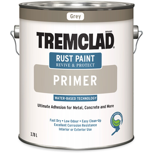 Appr&ecirc;t antirouille &agrave; base d'eau Tremclad, 3,78 L, Gallon, Gris Par Equipment