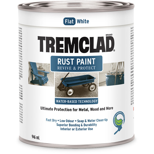 Peinture antirouille &agrave; base d'eau Tremclad, 946 ml, Canette, Blanc Par Equipment