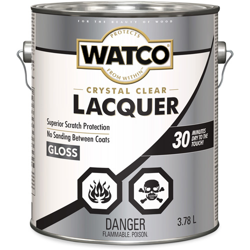 Laque pour bois Watco, 3,78 L, Transparent, Brillant Par Equipment