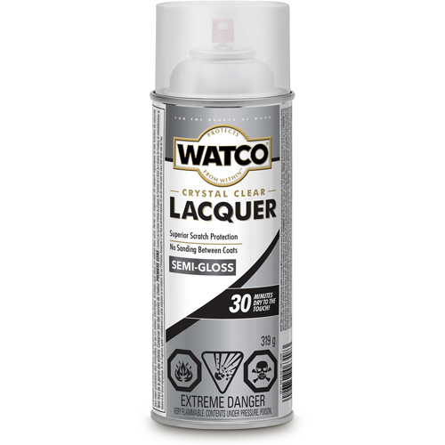 Watco&reg; Lacquer Wood Finish, 319 g, Clear, Semi-Gloss Par Equipment