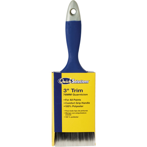Quick Solutions Trim Brush, Polyester, Plastic Handle, 3" Width Par Equipment
