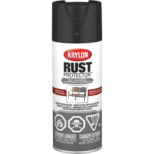 Rust Protector&reg; Rust Converter Primer, Black Primer, Very Flat, 12 oz., Aerosol Can Par Equipment