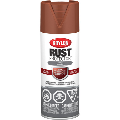 Rust Protector&reg; Enamel Paint, Red Oxide Primer, Very Flat, 12 oz., Aerosol Can Par Equipment