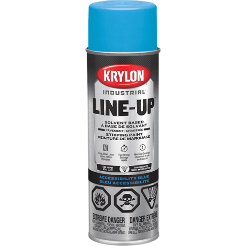 Peinture en a&eacute;rosol industrielle &agrave; base de solvant pour le marquage de la chauss&eacute;e LINE-UP, Bleu, 18 oz, Canette a&eacute;rosol Par Equipment
