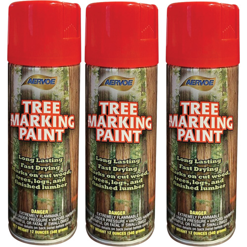 Peinture fluorescente pour marquer les arbres Aervoe 690, Rouge fluorescent, 16 oz Par Equipment