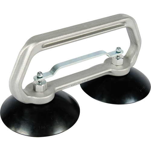 Appareils &agrave; ventouses - Ventouse double industrielle, 75 lb Capacit&eacute;, 5", Barre &agrave; tirer, 10" Longueur de la manche Par Equipment