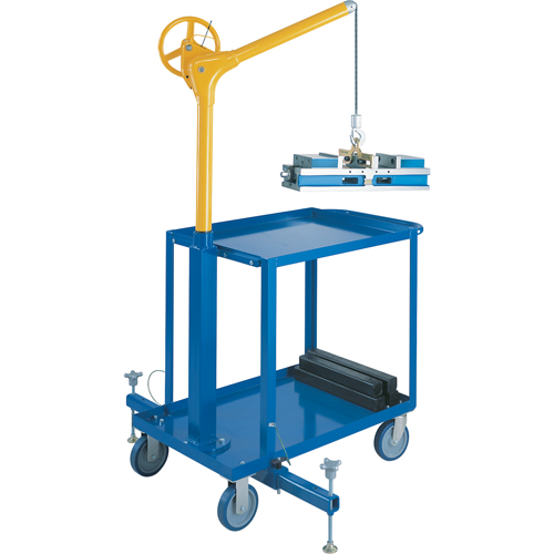 Tall Industrial Lifting Device with Mobile Cart, 500 lbs. (0.25 tons) Capacity Par Equipment