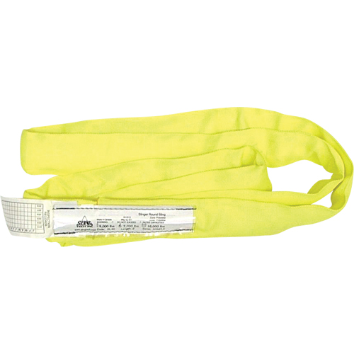 &eacute;lingue ronde en polyester pour &eacute;lingueur, Jaune, 1" la x 12' lo, 9000 lb Charge verticale Par Equipment