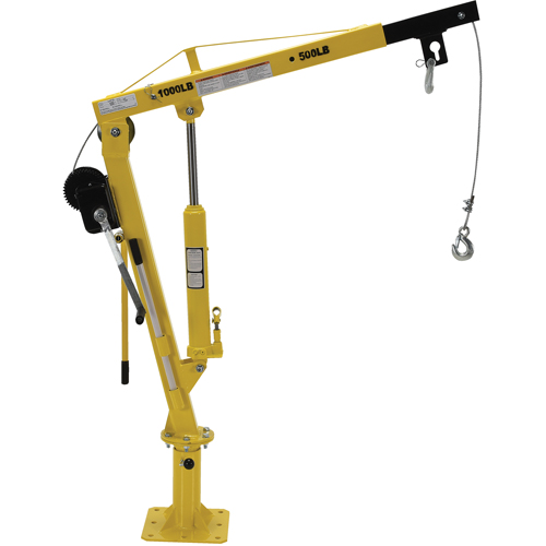 Winch Operated Truck Jib Crane, 500 lbs. (0.25 tons) Capacity, 102' Max. Clearance Par Equipment